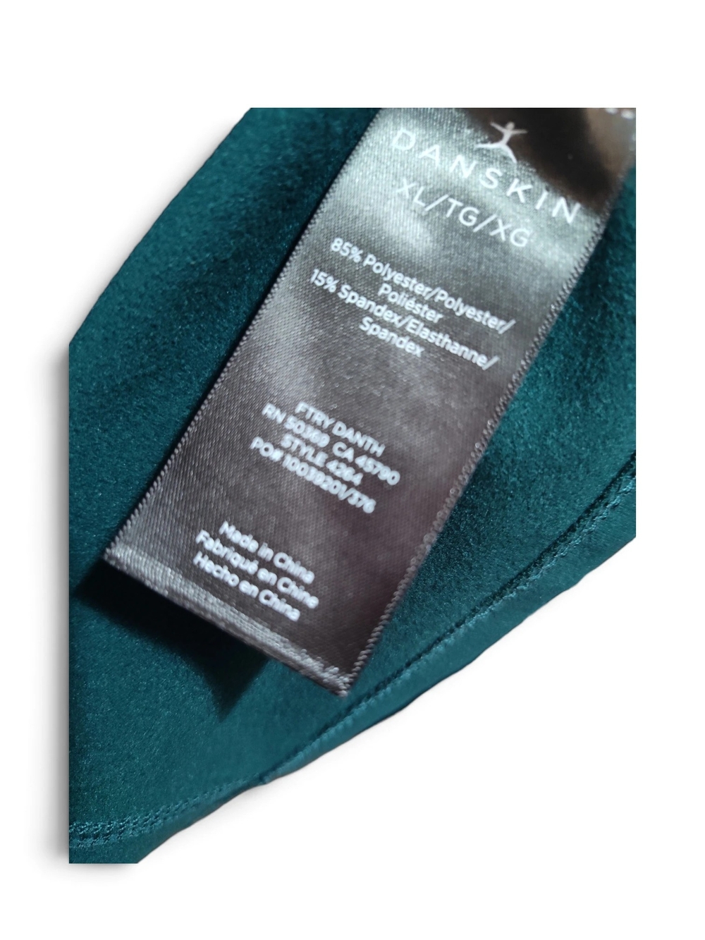 🆕 Danskin Winter Tech Fleece Lined Hooded Luxe Yoga Jacket Womens XL Dark Teal - Picture 9 of 12